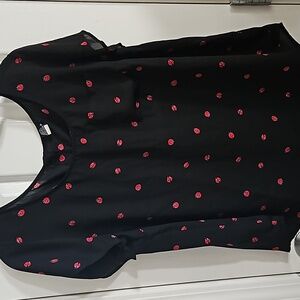 Torrid sheer lady bug blouse size 0
